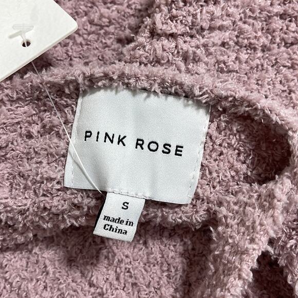 PINK ROSE Light Pink Knit Sweater Size Small - Picture 5 of 10